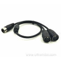 Splitter adapter cable dual extension audio cable